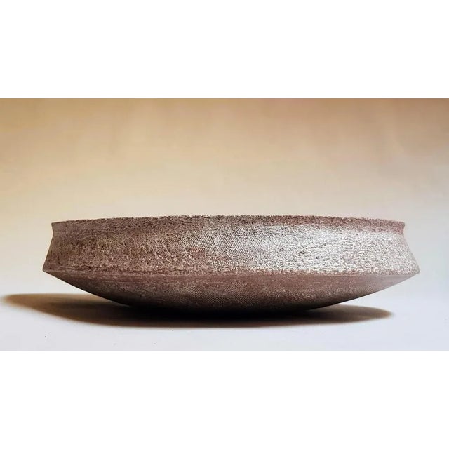 Contemporary Red Stoneware Phiale Plate by Elena Vasilantonaki For Sale - Image 3 of 9