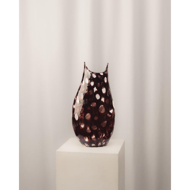 Murano Glass Vase from Paolo Crepax, 1980s For Sale - Image 4 of 4