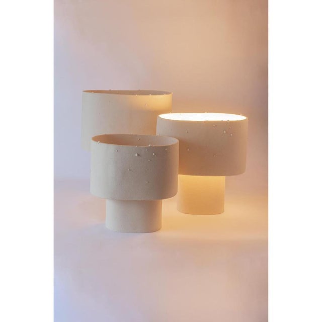 Large Table Lamp in Stoneware with Drops Effect Glaze by Lucas Huillet For Sale - Image 13 of 18