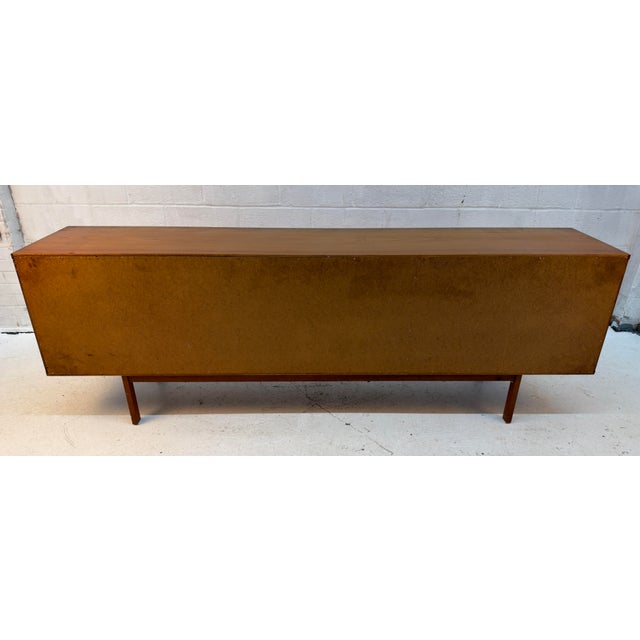 Mid-Century Modern Teak Credenza W/ Tambour Doors For Sale - Image 11 of 12
