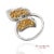 Yellow 18k (750) Yellow Gold Natural Fancy Yellow Diamond Ring, Size 7 For Sale - Image 8 of 16
