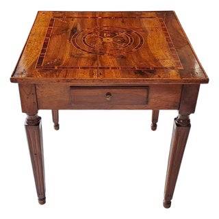 Square Inlaid Table, 1900s For Sale