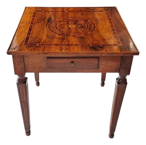 Square Inlaid Table, 1900s