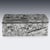 Metal Antique Meiji Japanese Silver Iris Flower Cigar Box by Zuan, 1900 For Sale - Image 7 of 18