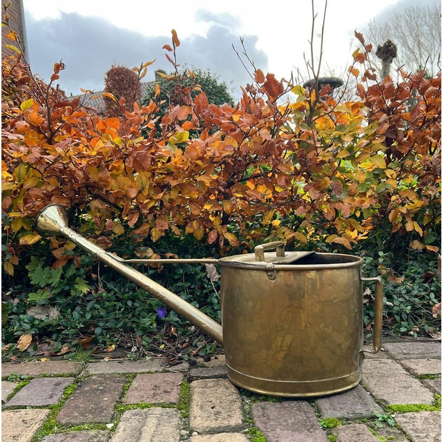 Large Brass Garden Watering Can, 1930s For Sale - Image 3 of 15