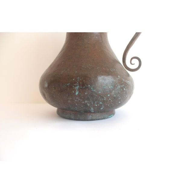 Vintage Copper Pitcher or Jug, Hammered With Patina Chairish