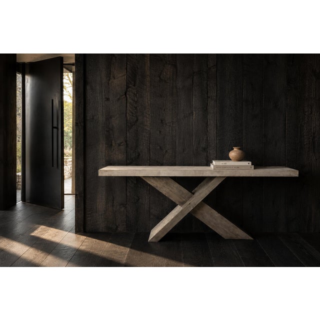 Cairn X-Base Rustic Modern Console Table For Sale - Image 12 of 12