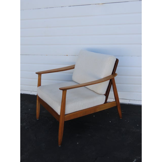Mid Century Modern Caned Back Lounge Accent Side Chair 6921 For Sale - Image 9 of 12
