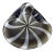 Vintage Murano Alfredo Barbini Black White Gold Flecks Italian Art Glass Mid Century Bowl Ashtray For Sale