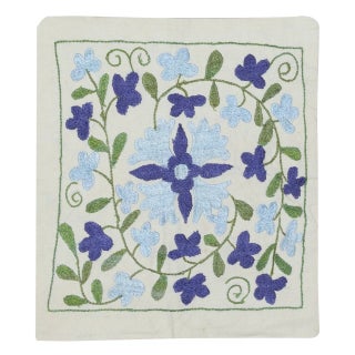 16"x18" Embroidered Throw Pillow. Handmade Cushion Cover. Cotton Lace Pillow For Sale