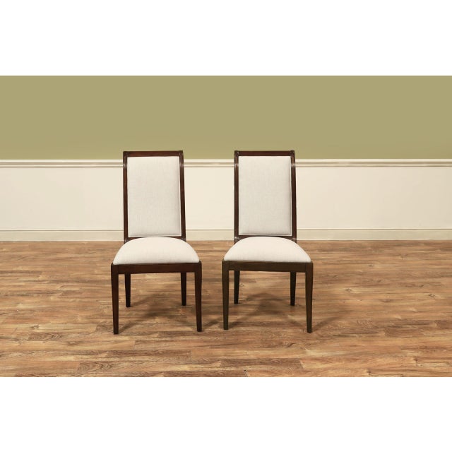 2020s Set of 10 Solid Mahogany Dining Room Chairs With Crypton Performance Fabric For Sale - Image 5 of 16