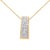 Contemporary 14K Yellow Gold 1 1/2 cttw Princess Cut Diamond Greek Column Pendant Necklace (G-H, VS1-VS2) For Sale - Image 3 of 5