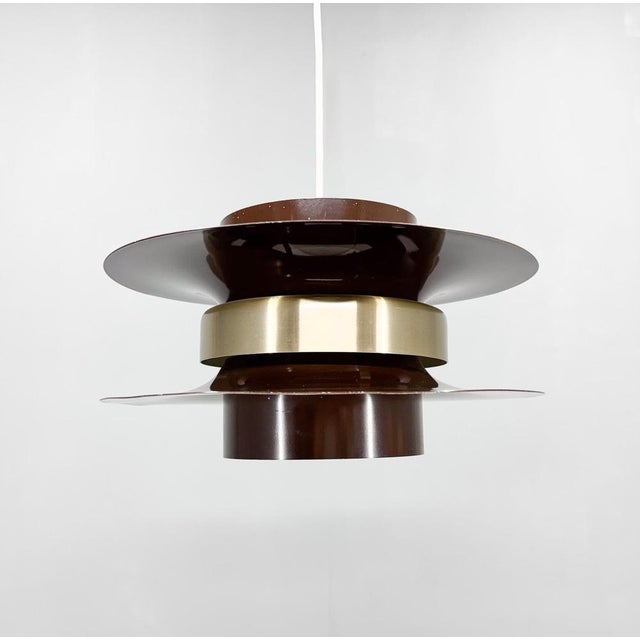 Space Age German Pendant Light in Metal, 1970s For Sale - Image 12 of 13