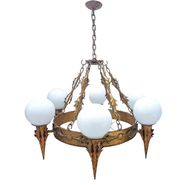 Large Vintage Regency Lamp, 1950s For Sale - Image 6 of 10