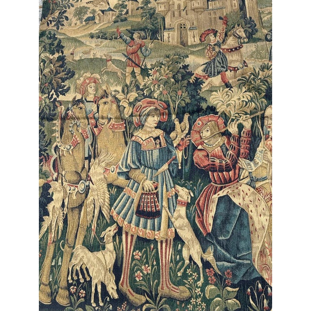 French Aubusson Style Tapestry, 1960s For Sale - Image 3 of 18