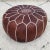 Authentic Moroccan Pouf – Genuine Leather Ottoman, Handmade Footstool, Unstuffed Floor Cushion, Bohemian Living Room Decor For Sale - Image 4 of 11