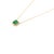 Not Yet Made - Made To Order Asscher Cut Emerald Diamond Halo Necklace With 18.5 Inch 14k Gold Chain For Sale - Image 5 of 11