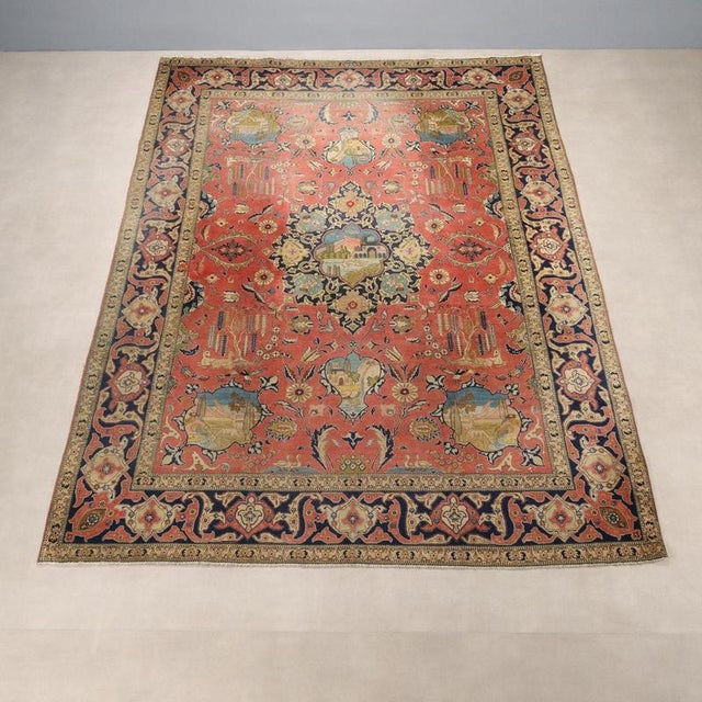 Tabriz Rug in Wool For Sale - Image 3 of 10