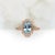 1.5cts Aquamarine Ring With Natural Diamonds Accents: Solid 14k Gold, Oval 9x7mm For Sale - Image 4 of 10