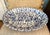 Vintage Italian Blue and White Spongeware Oval Serving Platter Made in Italy Rustic European Farmhouse For Sale - Image 10 of 10