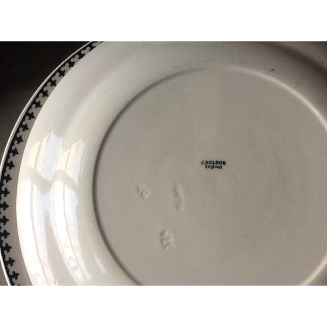 Cauldon Charming 1930s Cauldon England Stoneware Harbor Scene Plates For Sale - Image 4 of 9