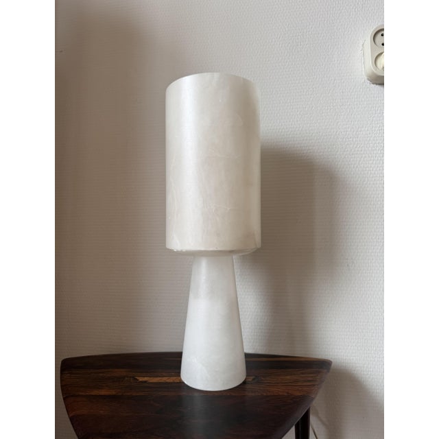 Vintage Modernist Mid Century Alabaster table lamp. Made in Spain. European Plug (up to 250V).The wiring of this item may...