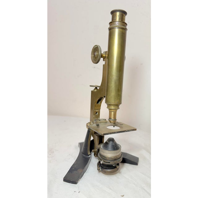 Rare Antique 1876 J Zentmayer Philadelphia Usa Brass Lab Microscope 19th Century For Sale - Image 4 of 14