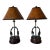 Vintage Maitland-Smith Safari Style Giraffe Table Lamps – A Pair For Sale