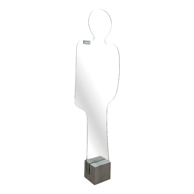 Postmodern Silhouette Standing Floor Mirror by Pierre Cardin for Acerbis, 1980s For Sale