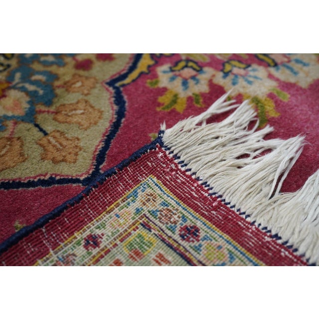 Red Antique Tabriz Rug 7'11'' X 11'2'' For Sale - Image 8 of 8