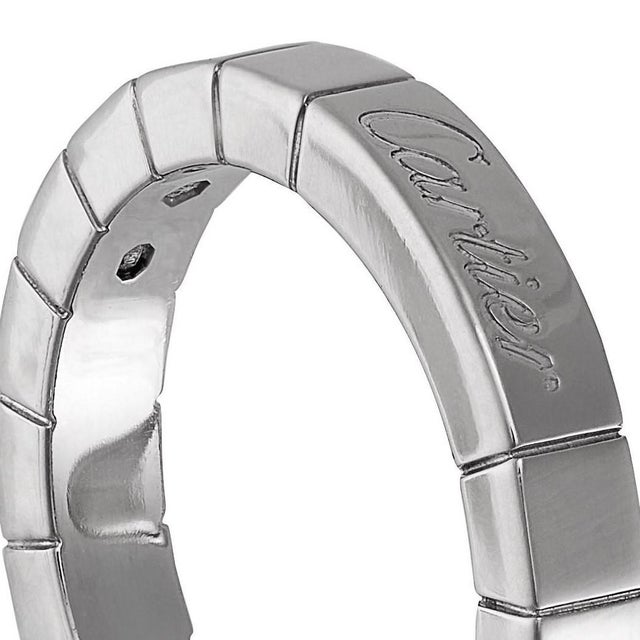 Cartier Vintage Vintage 3.25 MM Maillon Panthere Ring 18 Karat White Gold Size 5.75 For Sale - Image 4 of 9