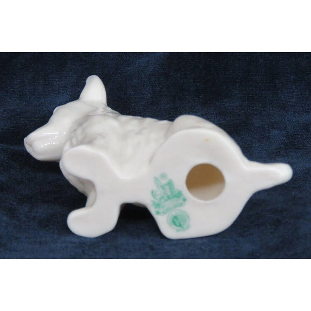 Ceramic Belleek Ireland Porcelain White Dog Figurine Scottish Terrier For Sale - Image 7 of 13