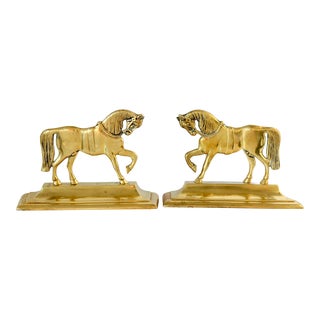 Antique English Horse Fireplace Ornaments / Doorstops For Sale