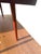 Vintage Mid-Century Modern Architectural Two-Tier Floating Shelf Occasional Table With Walnut Finish & Brass Ferrules For Sale - Image 9 of 9