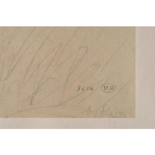 Auguste Rodin, Young Semi Nude Model, Signed Engraving For Sale - Image 3 of 5