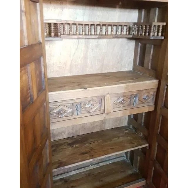 Late 18th Century Cupboard or Cabinet, Walnut, Castillian Influence, Spain Restored For Sale In Miami - Image 6 of 6