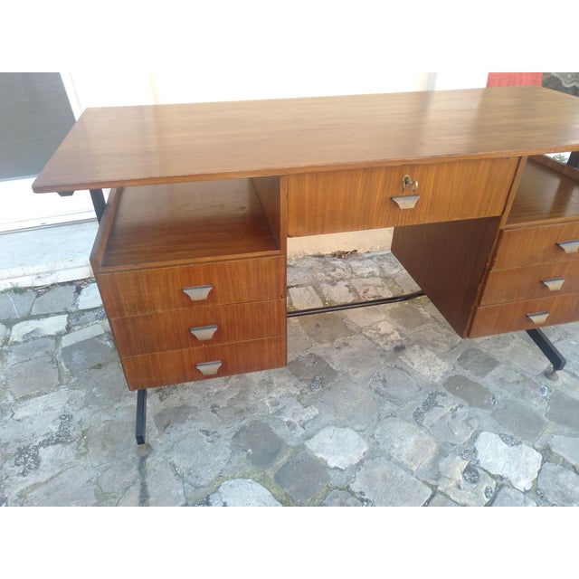 Swedish Teak Desk, 1950s For Sale - Image 6 of 18