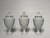 Neoclassical Small White Porcelain Lidded Urns, Set of 3 For Sale - Image 12 of 12