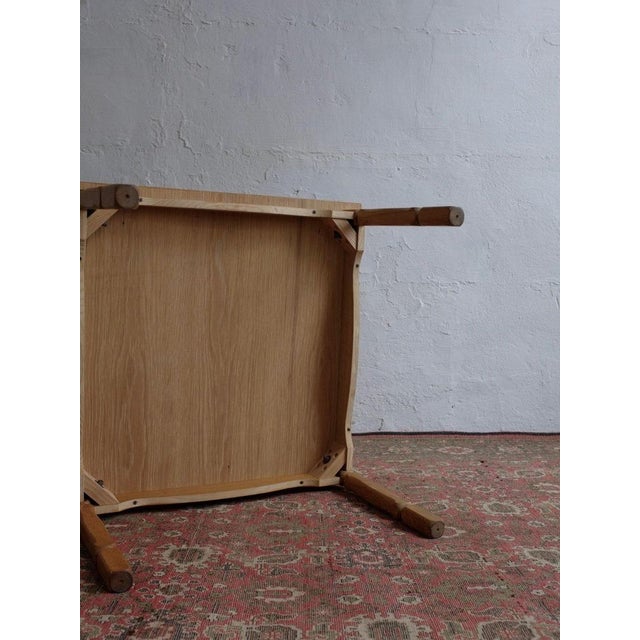 Carved Oak Square Coffee Table by Henning Kjaernulf, Denmark, 1950s For Sale - Image 8 of 10