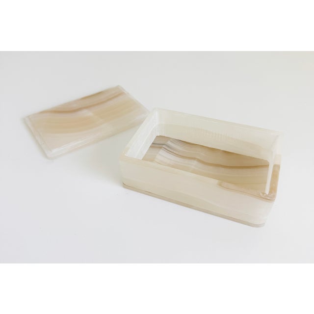 1960s Italian Zebra Banded Onyx Box For Sale - Image 9 of 10