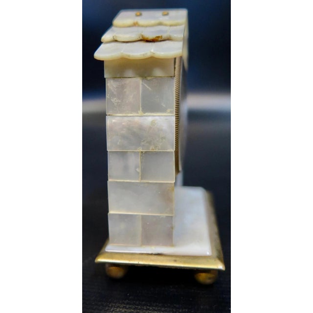 Vintage Early 20th Century Miniature Clock For Sale - Image 4 of 7