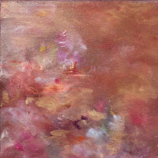 Abstract Live Passionately - Red Abstract Floral Painting Original Artwork by Vé Boisvert For Sale - Image 3 of 9