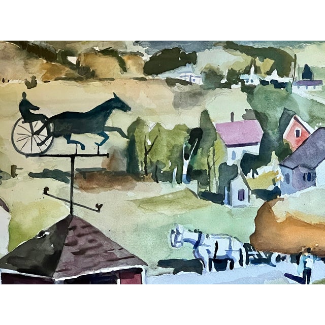 Realism 1940s Signed Paul Sample Vermont Landscape Watercolor Painting, Framed For Sale - Image 3 of 4