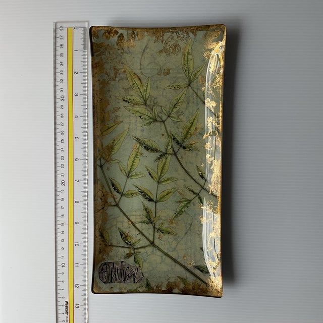 “Sacred Bamboo” Art Glass Tray. For Sale In Kansas City - Image 6 of 7