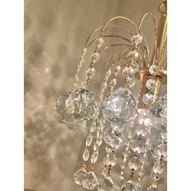 Italian Crystal Chandelier from Swarovski, 2000s, in Flawless conditions. Designed from 2000 European Plug (up to...