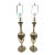 Mid 20th Century James Mont Inspired Brass Urn Form Table Lamp Pair For Sale