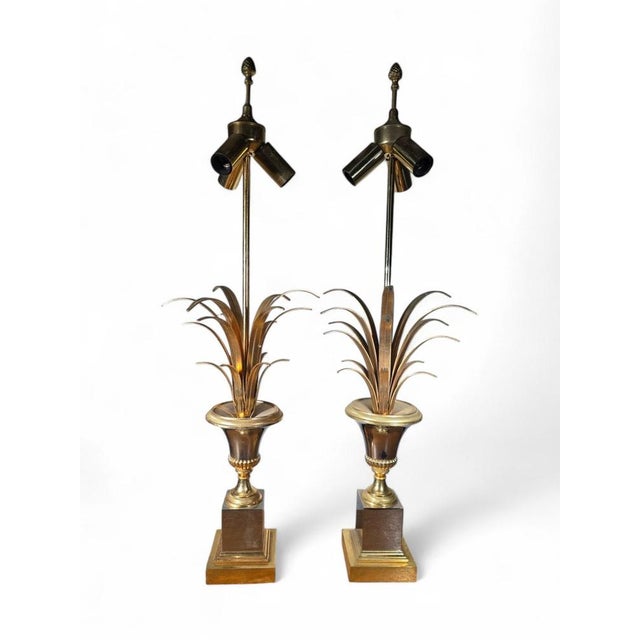 French Pineapple Lamps from Maison Jansen, 1970s, Set of 2 For Sale - Image 15 of 17