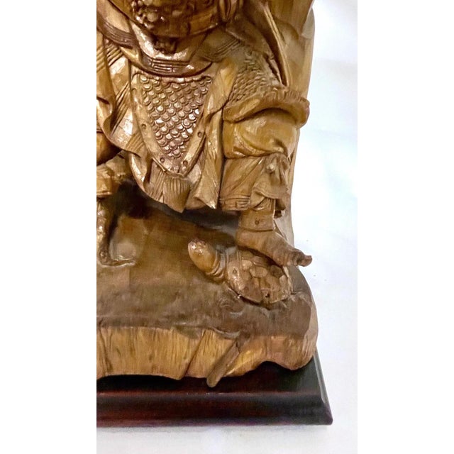 Antique Hand-Carved Asian Ancestor Figurine Lamp For Sale - Image 12 of 12