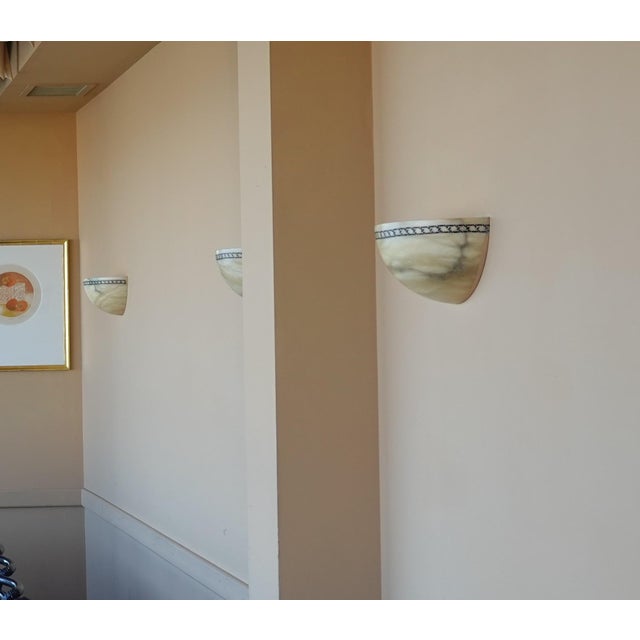 Traditional Vintage Alabaster Sconces - Set of 6 For Sale - Image 3 of 5