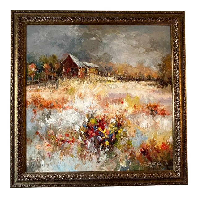 Original Large Framed Van Matino Oil Paiinting For Sale